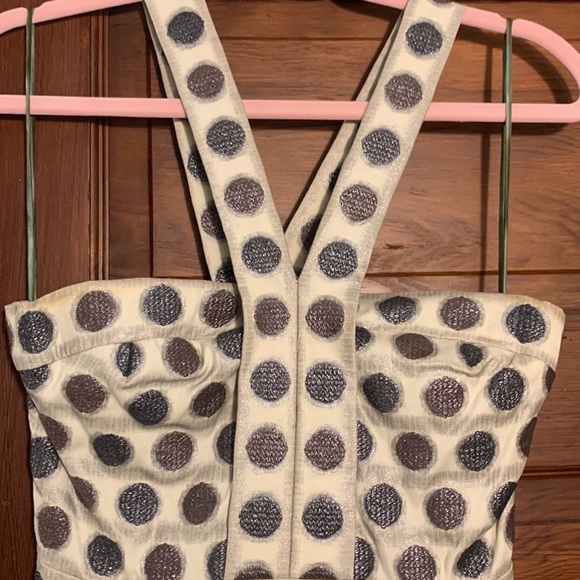 JAMES COVIELLO ANTHROPOLOGIE STRAPPY SEXY COCKTAIL DRESS, DOTS - Picture 5 of 16